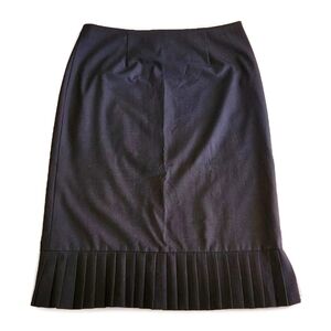 VTG Harold's Pleat Hem Knee Length Skirt Size 10 Color Black